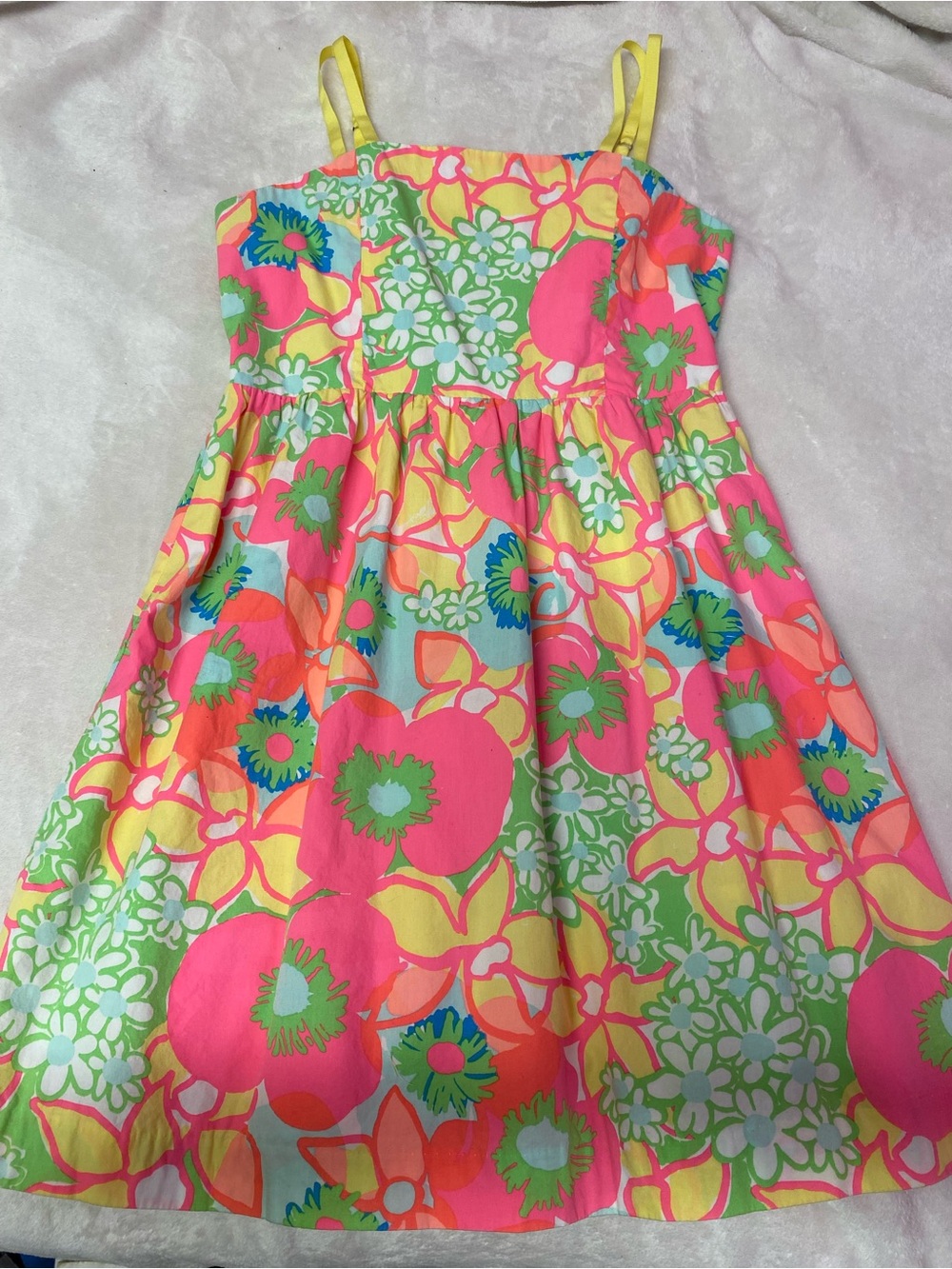 Lilly Pulitzer Neon Floral Sundress - Pink, Yellow & Green